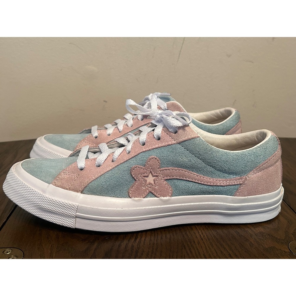 Converse Golf Le FLEUR Plum Blue Pink Suede Sneakers 162127C Women's 10 Men's 8